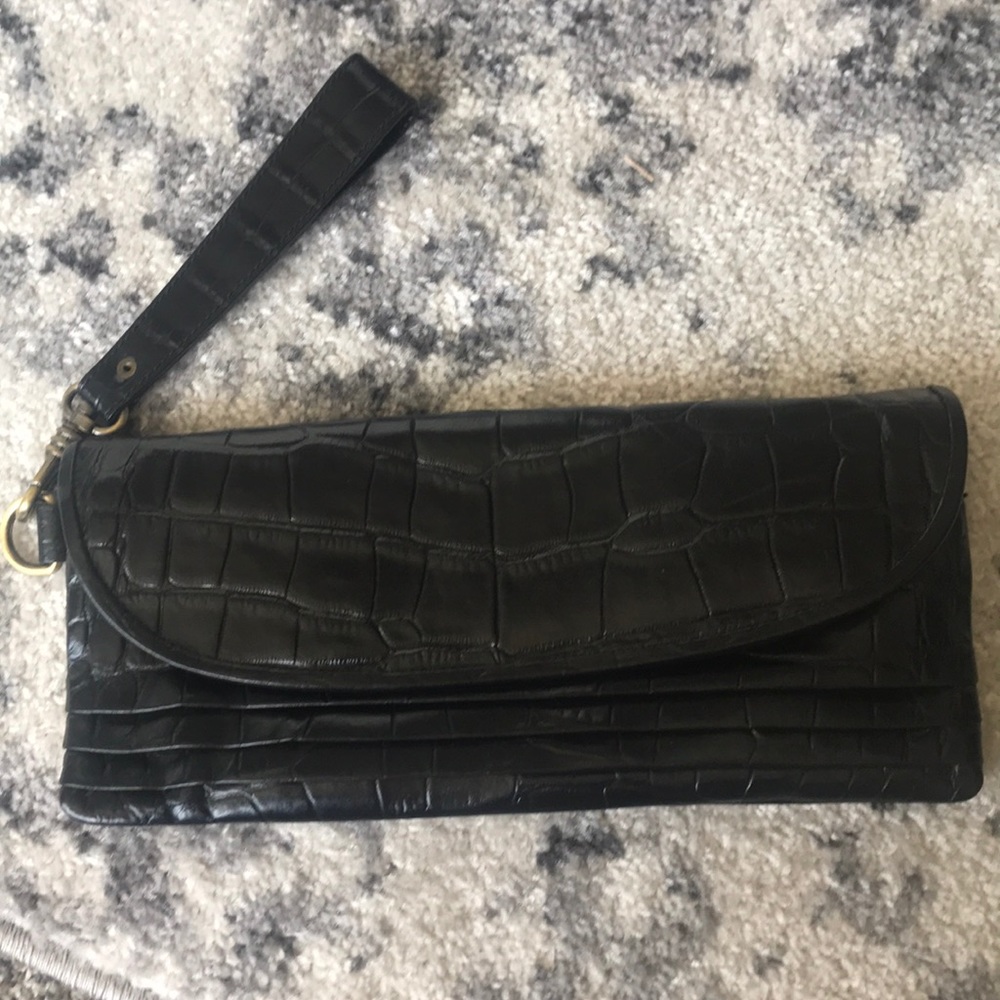 Michael Rome Croc Embossed Clutch